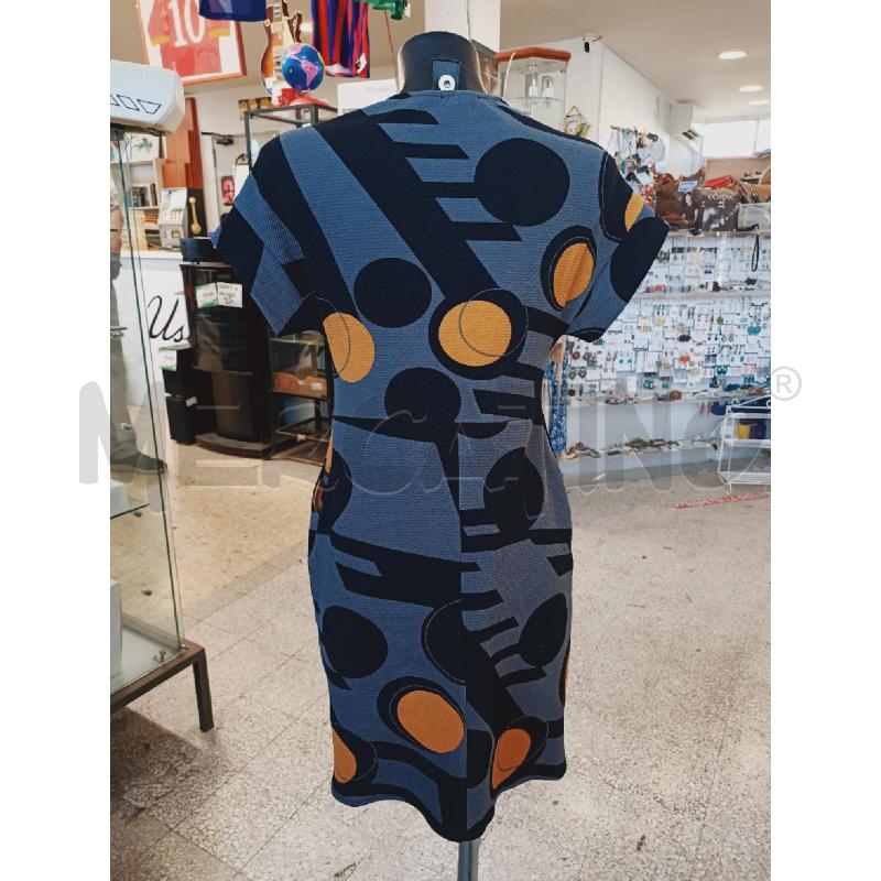 VESTITO DONNA TALCO GRIGIO DECORI NERI GIALLI | Mercatino dell'Usato Roma rebibbia 2