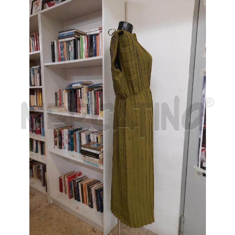 VESTITO DONNA TELA CACHI LUNGO TESSUTO PIEGHETTATO | Mercatino dell'Usato Roma rebibbia 3
