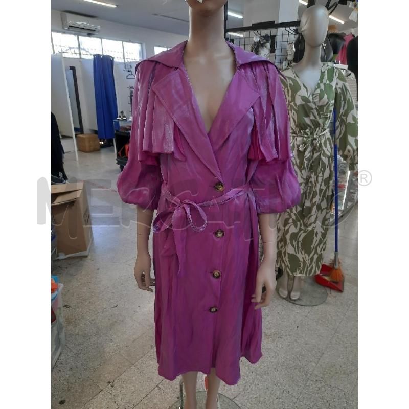 VESTITO DONNA VIOLA LUCIDO MANICHE LARGHE | Mercatino dell'Usato Roma rebibbia 1