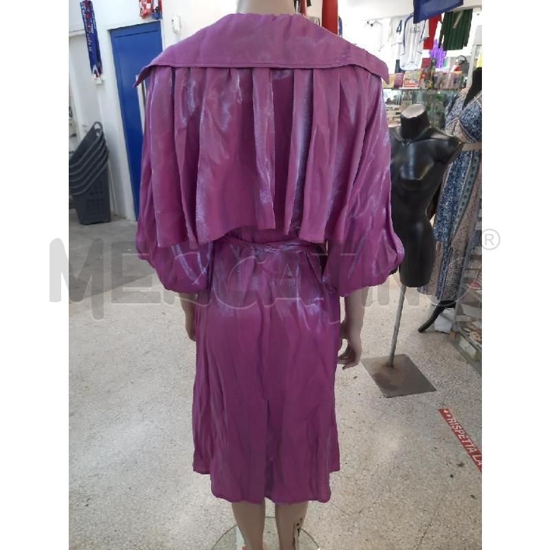 VESTITO DONNA VIOLA LUCIDO MANICHE LARGHE | Mercatino dell'Usato Roma rebibbia 2