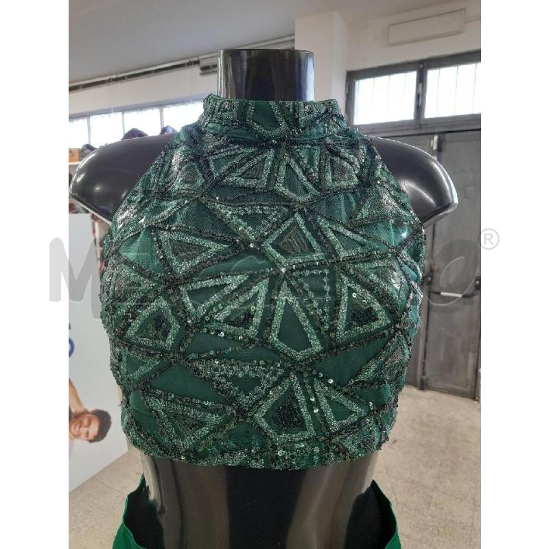 VESTITO DONNA VISII CERIMONIA VERDE  DUE PEZZI | Mercatino dell'Usato Roma rebibbia 3