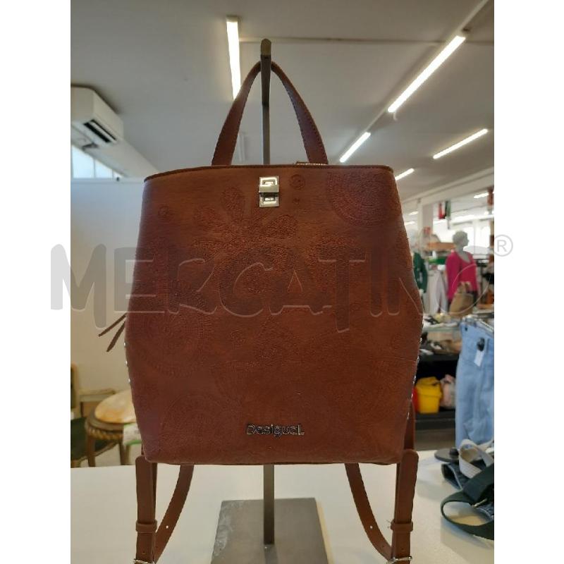 ZAINETTO DONNA DESIGUAL MARRONE FIORI RICAMATI  | Mercatino dell'Usato Roma rebibbia 1