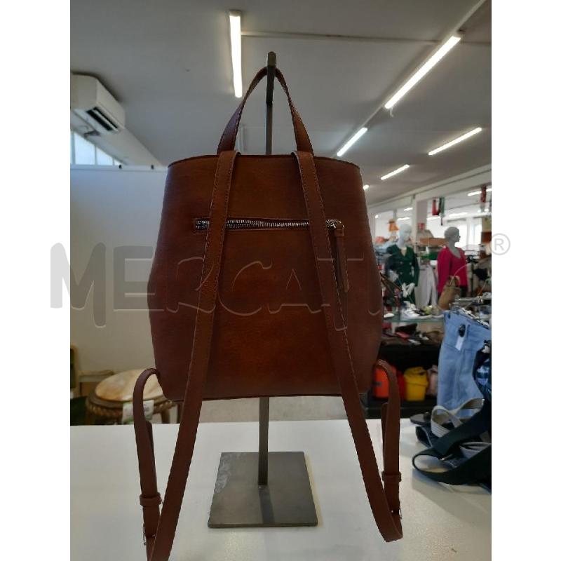 ZAINETTO DONNA DESIGUAL MARRONE FIORI RICAMATI  | Mercatino dell'Usato Roma rebibbia 3