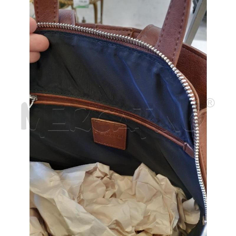 ZAINETTO DONNA DESIGUAL MARRONE FIORI RICAMATI  | Mercatino dell'Usato Roma rebibbia 4