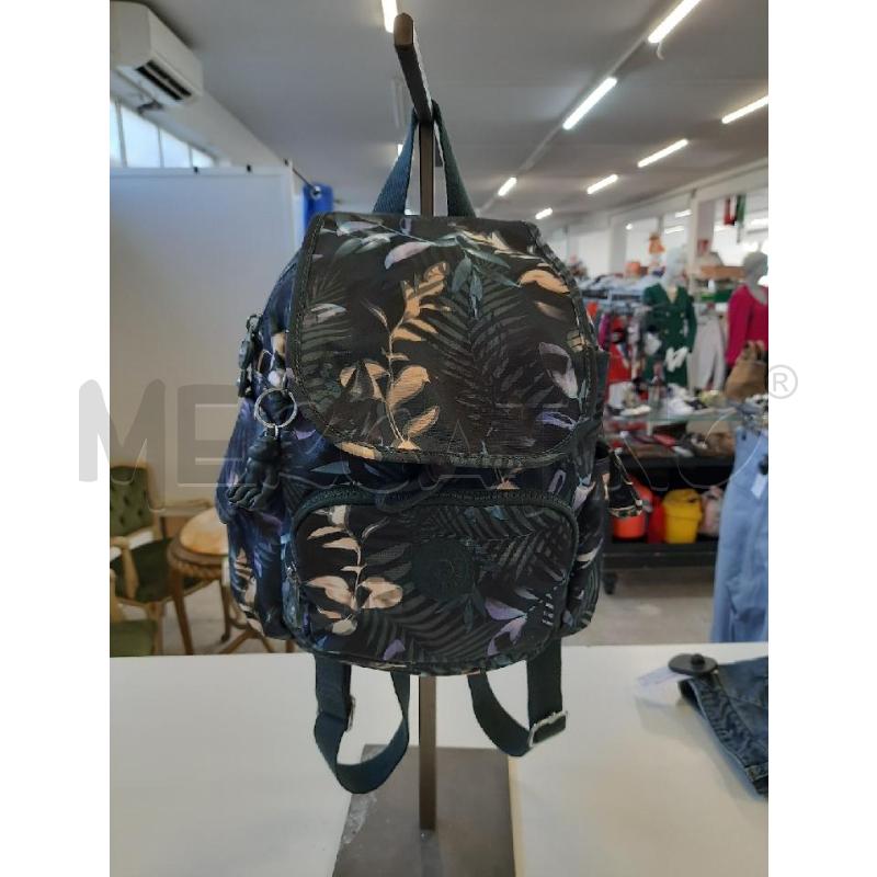 ZAINETTO DONNA KIPLING VERDE FOGLIE FORESTA  | Mercatino dell'Usato Roma rebibbia 1