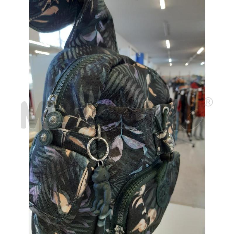 ZAINETTO DONNA KIPLING VERDE FOGLIE FORESTA  | Mercatino dell'Usato Roma rebibbia 2