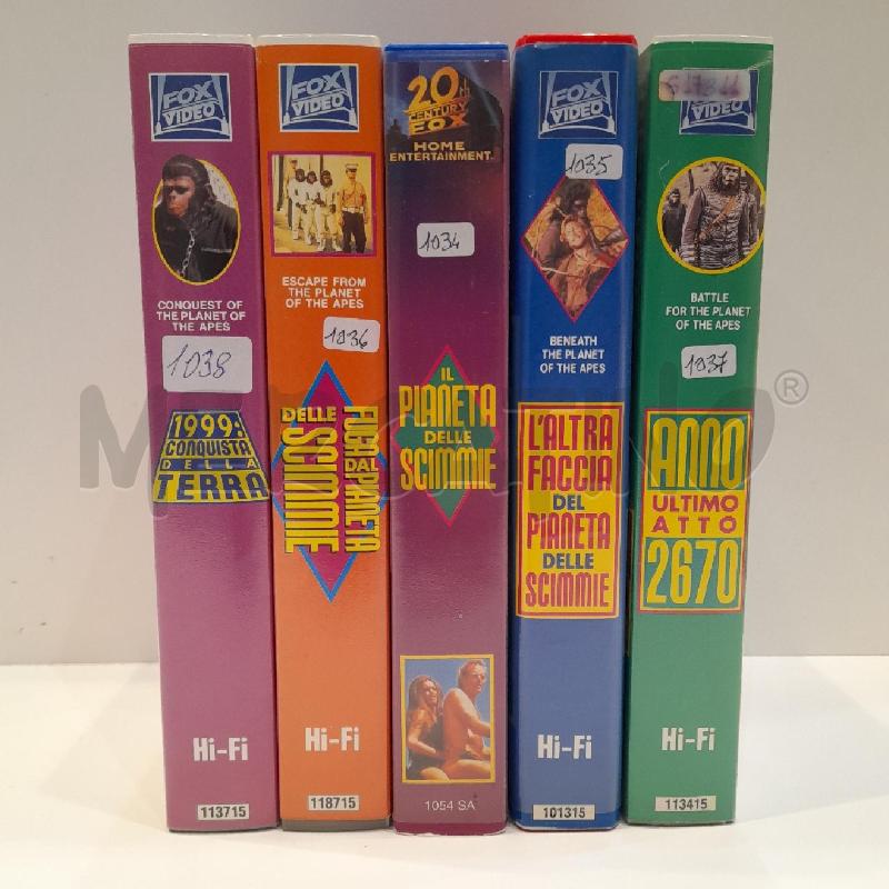 5 VHS IL PIANETA DELLE SCIMMIE | Mercatino dell'Usato Roma re di roma 2