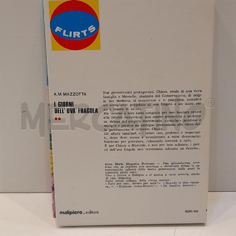 A.M. MAZZOTTA I GIORNI DELL'UVA FRAGOLA 1979 | Mercatino dell'Usato Roma re di roma 3
