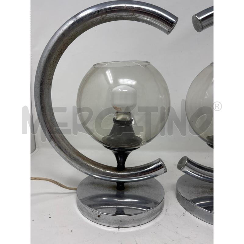ABAT JOUR COPPIA '70 TUBO CROMATO PAR SFERA VETRO | Mercatino dell'Usato Roma re di roma 2