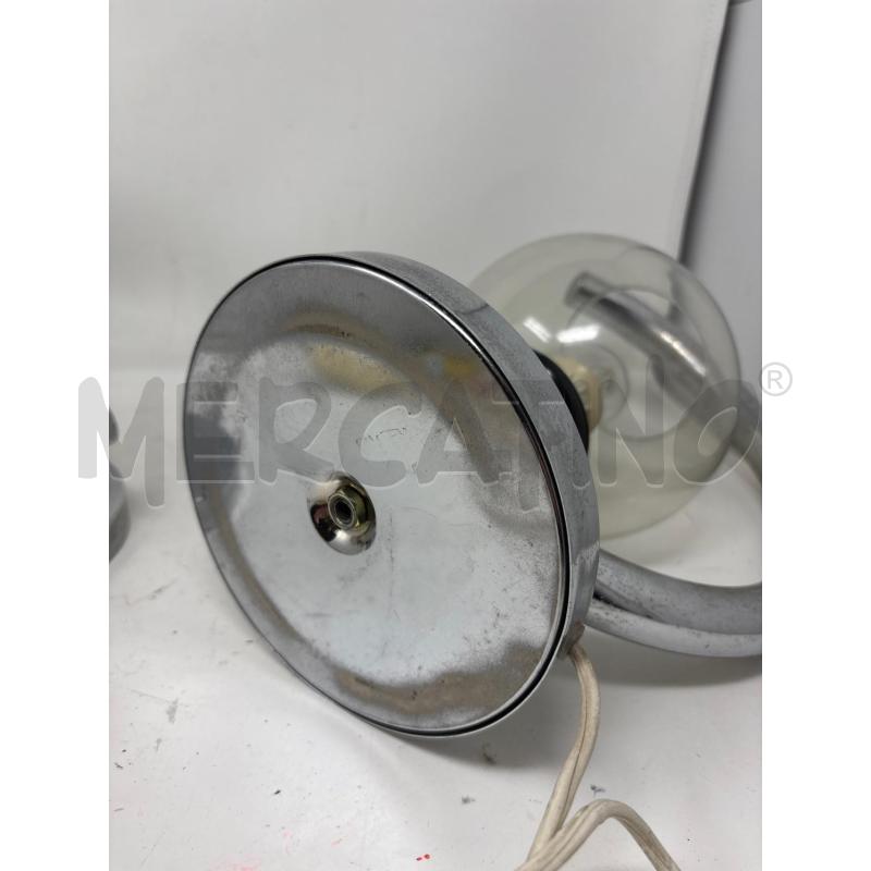 ABAT JOUR COPPIA '70 TUBO CROMATO PAR SFERA VETRO | Mercatino dell'Usato Roma re di roma 4