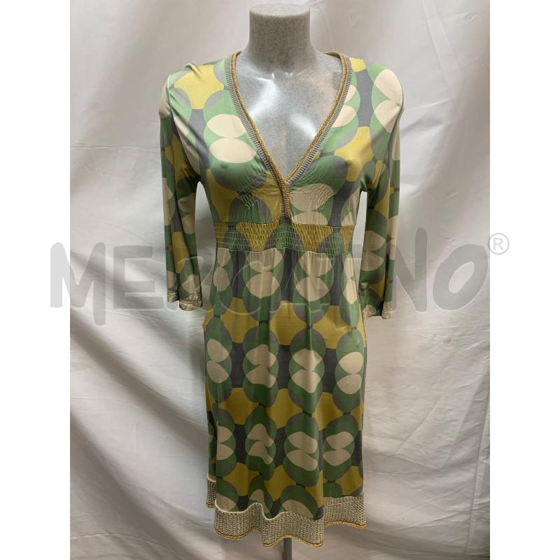 ABITO DONNA ANNARITA T FANTASIA FIORIGIALLO VERDE | Mercatino dell'Usato Roma re di roma 1