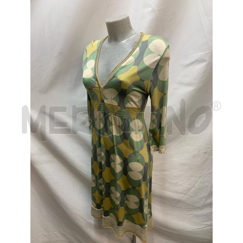 ABITO DONNA ANNARITA T FANTASIA FIORIGIALLO VERDE | Mercatino dell'Usato Roma re di roma 2