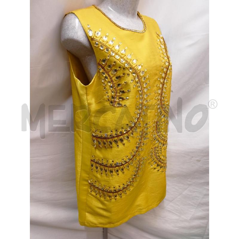 ABITO DONNA MANISH ARORA GIALLO RICAMO | Mercatino dell'Usato Roma re di roma 2