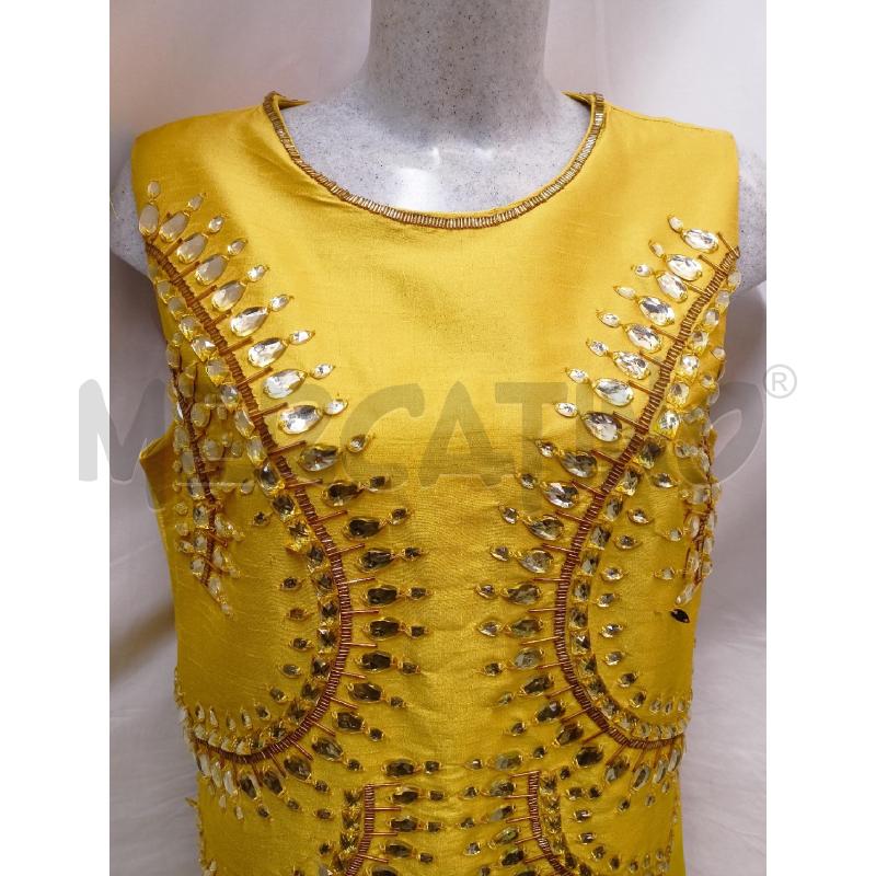 ABITO DONNA MANISH ARORA GIALLO RICAMO | Mercatino dell'Usato Roma re di roma 4