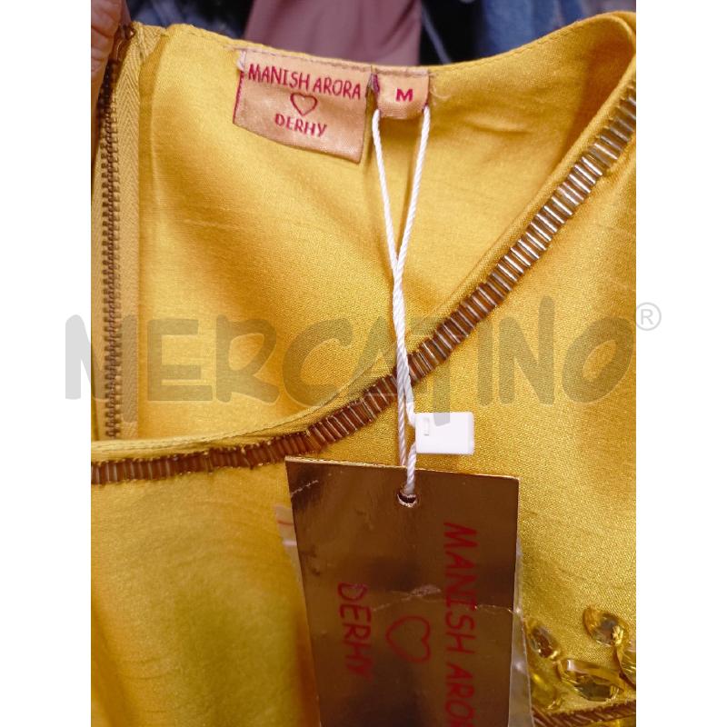 ABITO DONNA MANISH ARORA GIALLO RICAMO | Mercatino dell'Usato Roma re di roma 5