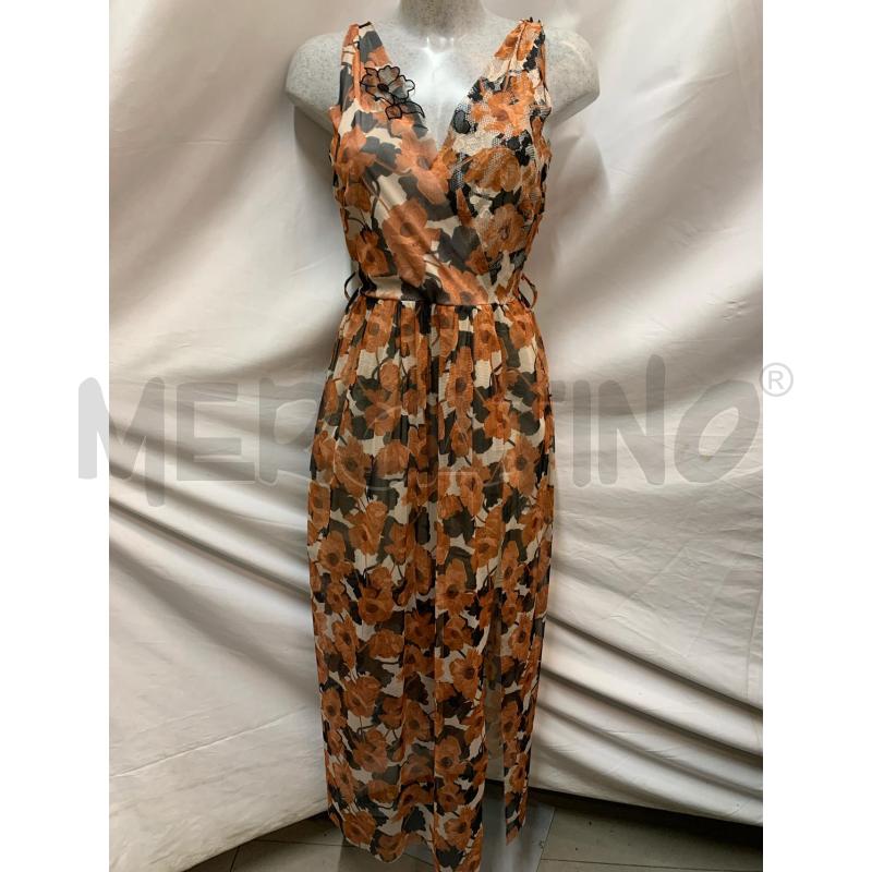 ABITO DONNA SISTES LUNGO FIORI MARRONE BEIGE  | Mercatino dell'Usato Roma re di roma 1