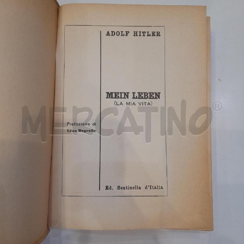 ADOLF HITLER MEIN LEBEN LA MIA VITA SENTINELLA D'ITALIA | Mercatino dell'Usato Roma re di roma 4