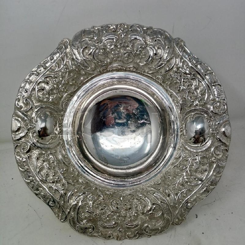 ALZATA CENTROTAVOLA JORDAN SHEFFIELD DECORATO FIORI FOGLIE  | Mercatino dell'Usato Roma re di roma 4