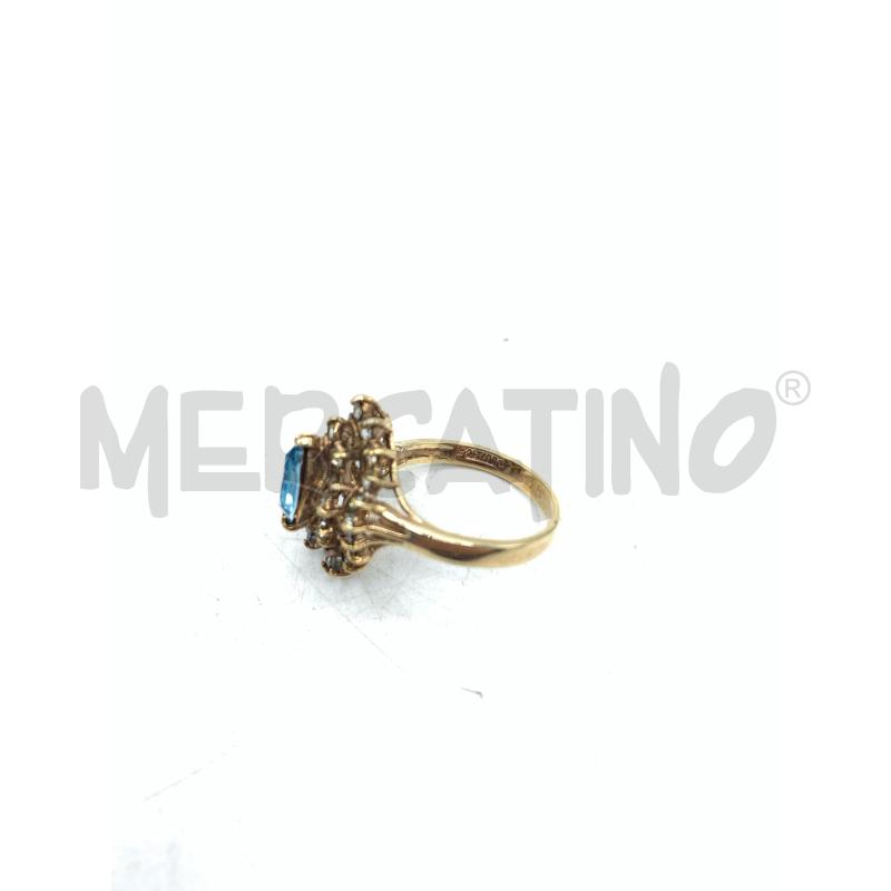 ANELLO DONNA ARG DORAT PIETRA AZZ | Mercatino dell'Usato Roma re di roma 2