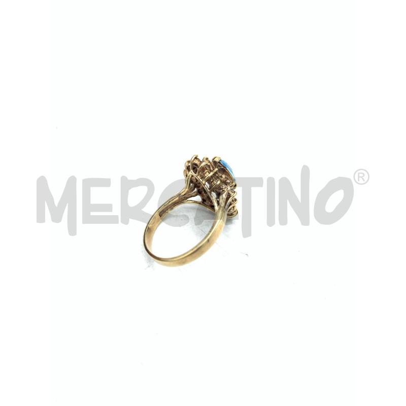 ANELLO DONNA ARG DORAT PIETRA AZZ | Mercatino dell'Usato Roma re di roma 3