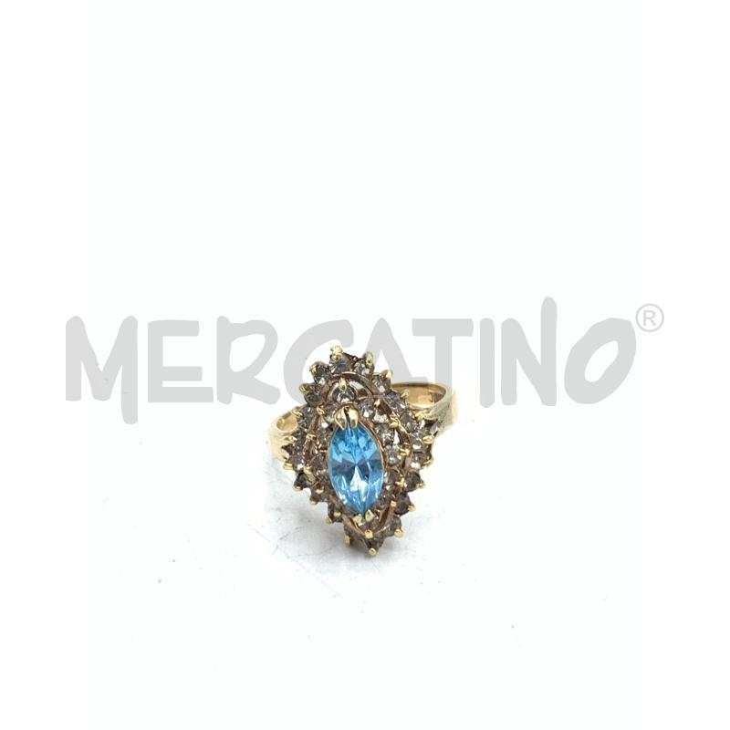 ANELLO DONNA ARG DORAT PIETRA AZZ | Mercatino dell'Usato Roma re di roma 4