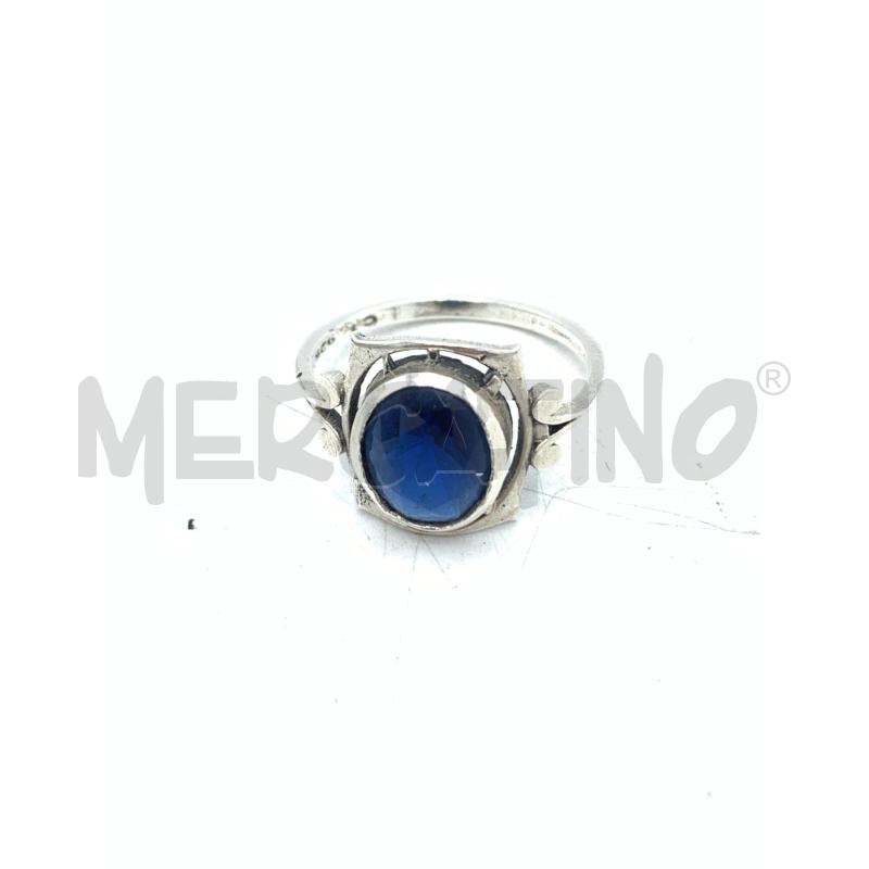 ANELLO DONNA ARG OVALE PIETR BLU SCUR | Mercatino dell'Usato Roma re di roma 1