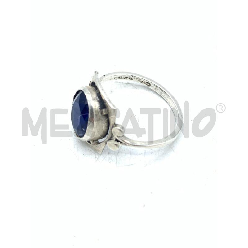 ANELLO DONNA ARG OVALE PIETR BLU SCUR | Mercatino dell'Usato Roma re di roma 2