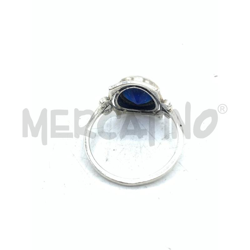 ANELLO DONNA ARG OVALE PIETR BLU SCUR | Mercatino dell'Usato Roma re di roma 3