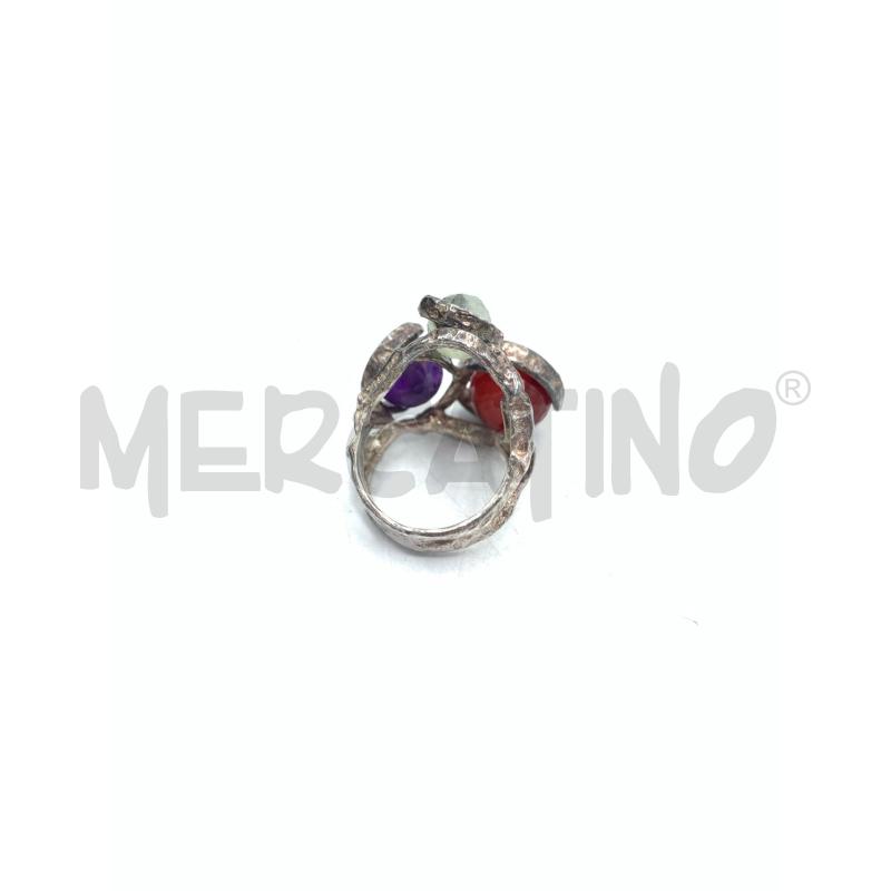 ANELLO DONNA ARG PIETRE COLORAT | Mercatino dell'Usato Roma re di roma 3