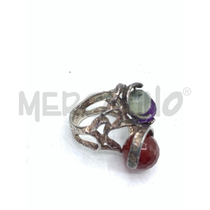 ANELLO DONNA ARG PIETRE COLORAT | Mercatino dell'Usato Roma re di roma 5