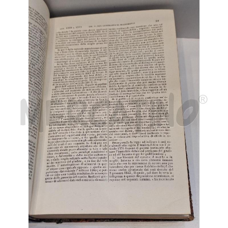 ANNIBALE GIORDANO COMENTO SULLE LEGGI CIVILI DEL REGNO DELLE DUE SICILIE VOL. 6 1854 NAPOLI  | Mercatino dell'Usato Roma re di roma 3
