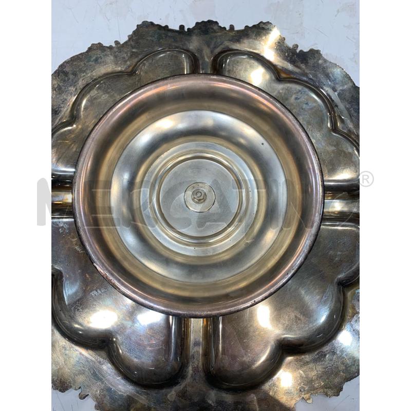 ANTIPASTIERA ALZATA GIREVOLE SILVER PLATED DEC RICCIOLI  | Mercatino dell'Usato Roma re di roma 4