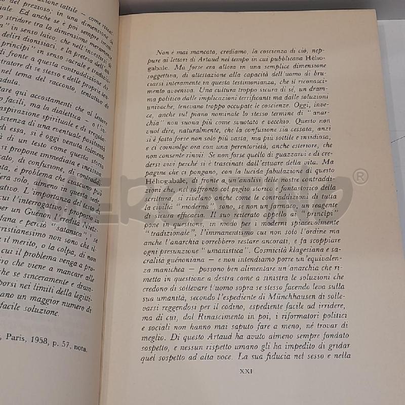 ANTONIN ARTAUD ELIOGABLO 1984 | Mercatino dell'Usato Roma re di roma 5