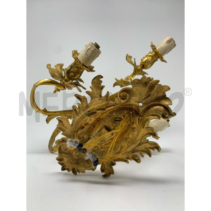 APPLIQUE 3L. BRONZO DORATO RICCIOLI FOGLIE | Mercatino dell'Usato Roma re di roma 3