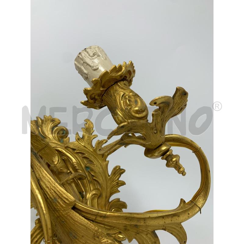 APPLIQUE 3L. BRONZO DORATO RICCIOLI FOGLIE | Mercatino dell'Usato Roma re di roma 5