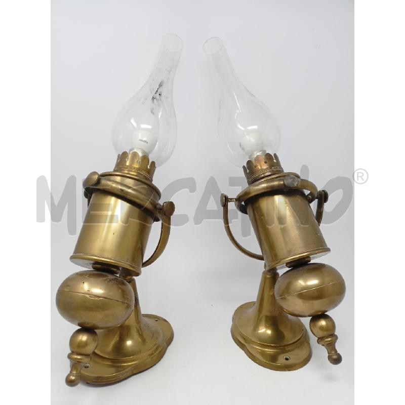 APPLIQUE COPPIA BRONZ BASCULANTI STILE MARINA | Mercatino dell'Usato Roma re di roma 1