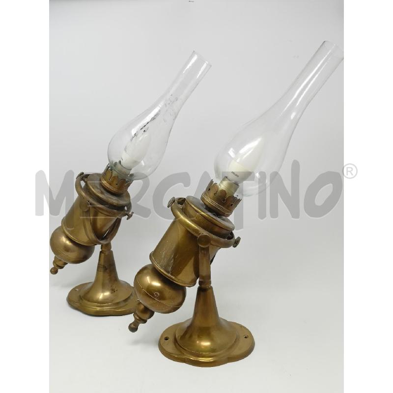 APPLIQUE COPPIA BRONZ BASCULANTI STILE MARINA | Mercatino dell'Usato Roma re di roma 4