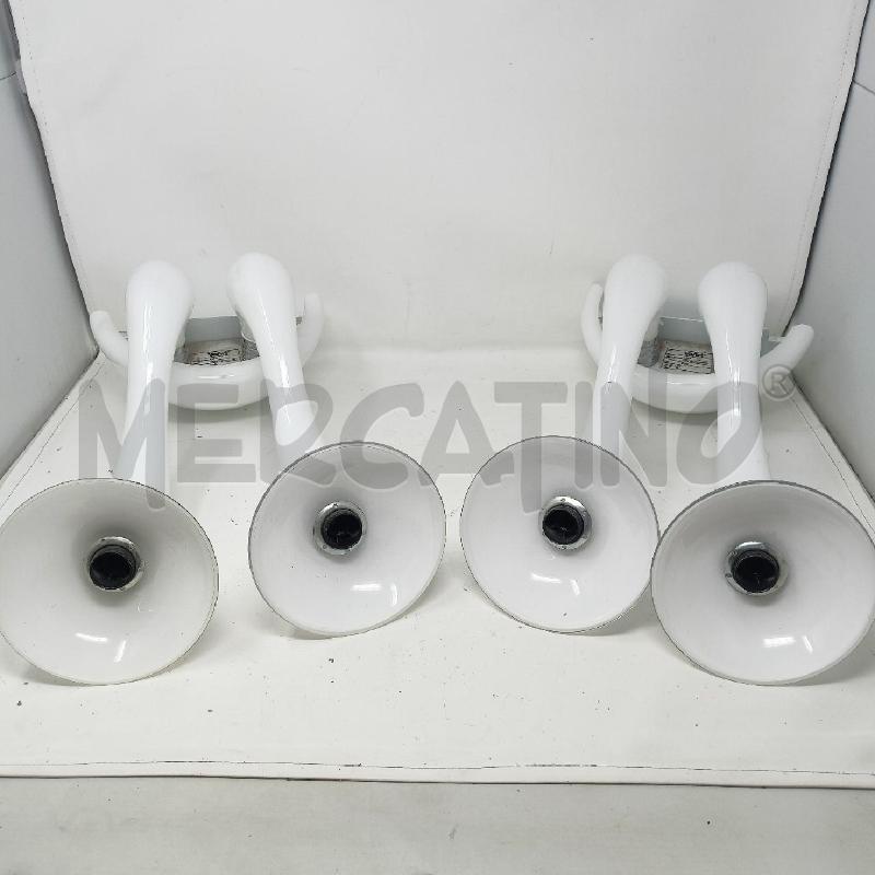 APPLIQUE COPPIA VEART LEDA ORNI HALLOWEEN VETRO BIANCO | Mercatino dell'Usato Roma re di roma 1