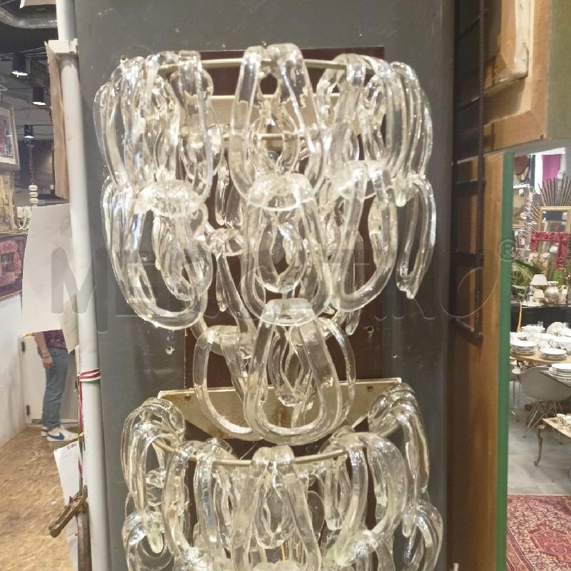 APPLIQUE COPPIA VISTOSI MANGIAROTTI GIOGALI PENDENTI VETRO SOFFIATO | Mercatino dell'Usato Roma re di roma 3