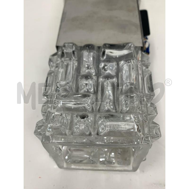 APPLIQUE SCIOLARI CROMATA 2 PARALUME VETRO TRASPARENTE DEC GEMETRICO  | Mercatino dell'Usato Roma re di roma 4