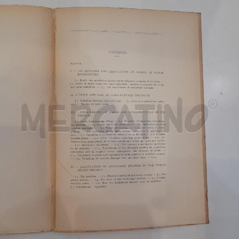ARRIGO SERPIERI COSTI RENDIMENTI IMPOSTE NELL'AGRICOLTURA 1939 | Mercatino dell'Usato Roma re di roma 5