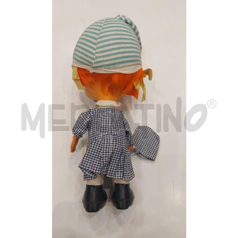BAMBOLA ANNI 60 TIPO PANNO LENCI PIGIAMA A QUADRETTI BIANCO BLU ALTA 35 CM | Mercatino dell'Usato Roma re di roma 2