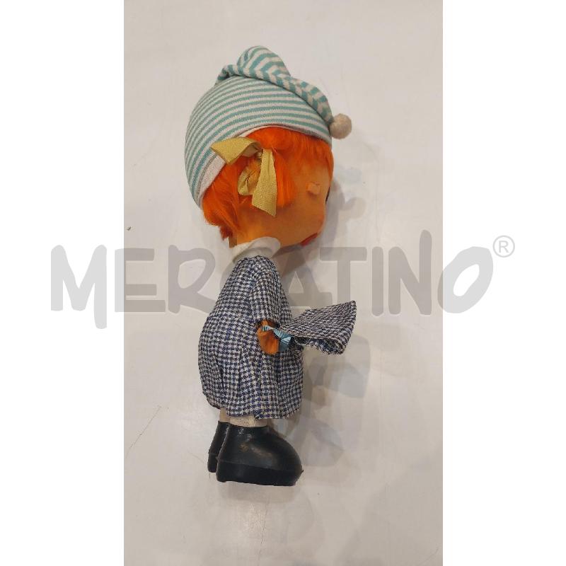 BAMBOLA ANNI 60 TIPO PANNO LENCI PIGIAMA A QUADRETTI BIANCO BLU ALTA 35 CM | Mercatino dell'Usato Roma re di roma 3