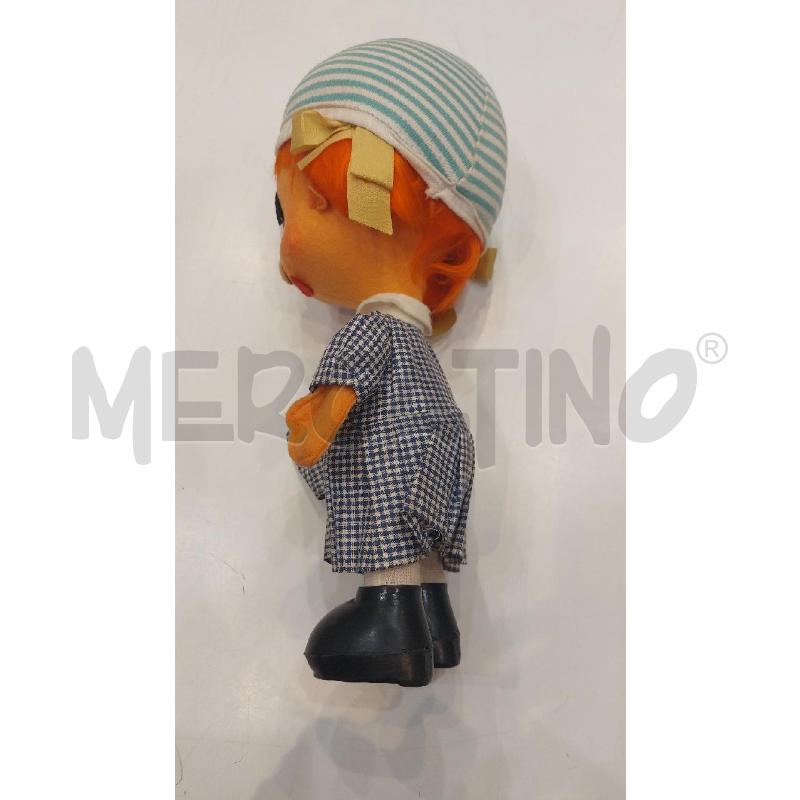 BAMBOLA ANNI 60 TIPO PANNO LENCI PIGIAMA A QUADRETTI BIANCO BLU ALTA 35 CM | Mercatino dell'Usato Roma re di roma 4