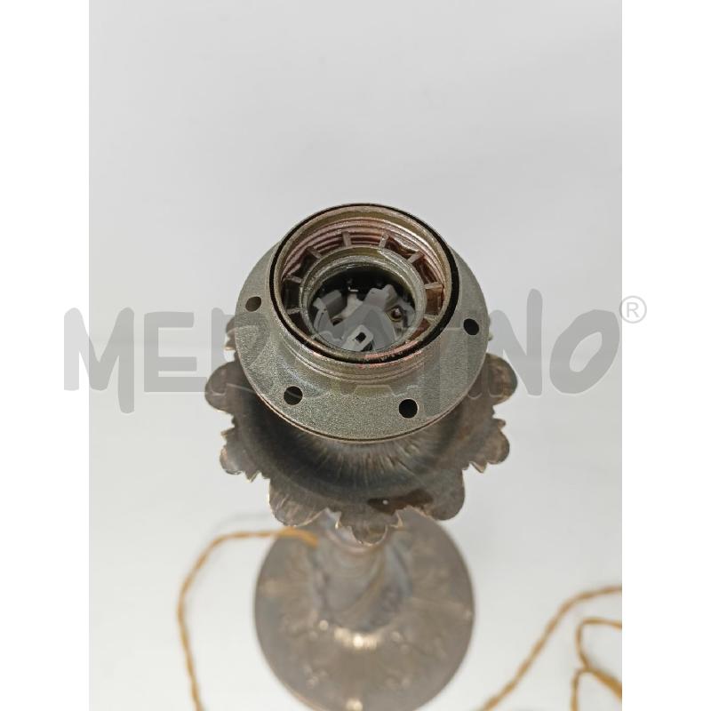 BASE LAMPADA BRONZO FOGLIE RILIEVO | Mercatino dell'Usato Roma re di roma 4