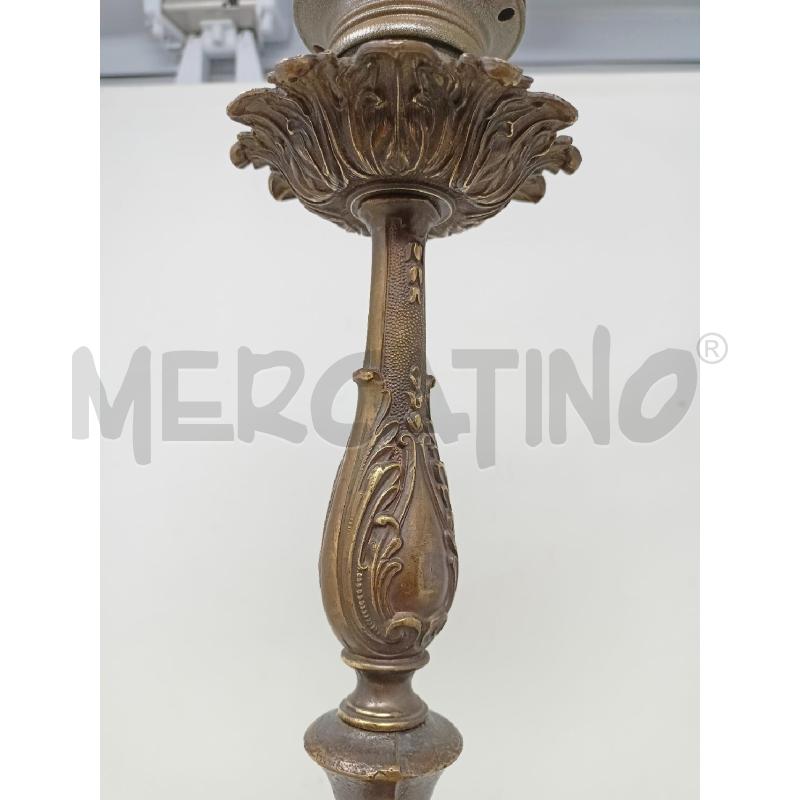 BASE LAMPADA BRONZO FOGLIE RILIEVO | Mercatino dell'Usato Roma re di roma 5