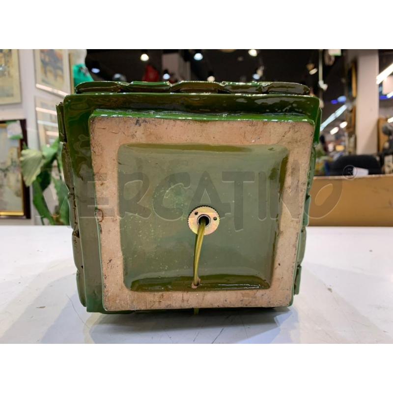 BASE LAMPADA CERAMICA VERDE EFF IMPTRECCIATO | Mercatino dell'Usato Roma re di roma 5