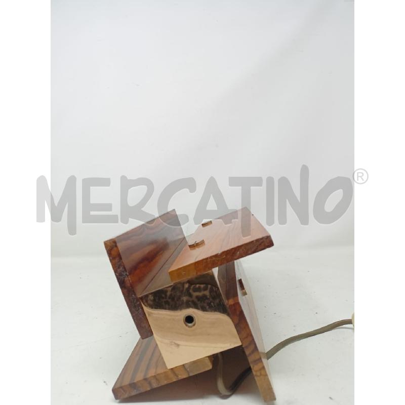 BASE LAMPADA OTTONE LEGNO 4 PALE  | Mercatino dell'Usato Roma re di roma 5