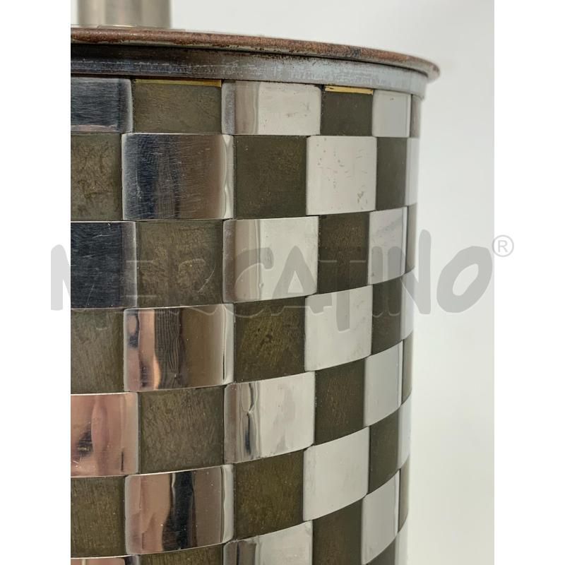 BASE LAMPADA ZARA CILINDRO SCACCHI CROMATI | Mercatino dell'Usato Roma re di roma 2