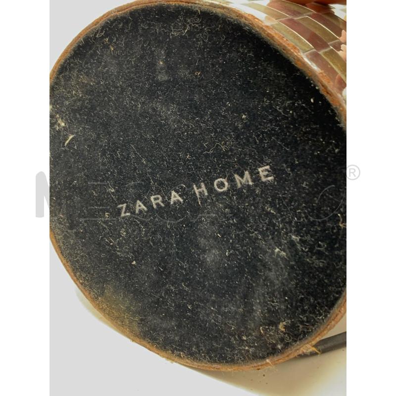BASE LAMPADA ZARA CILINDRO SCACCHI CROMATI | Mercatino dell'Usato Roma re di roma 3